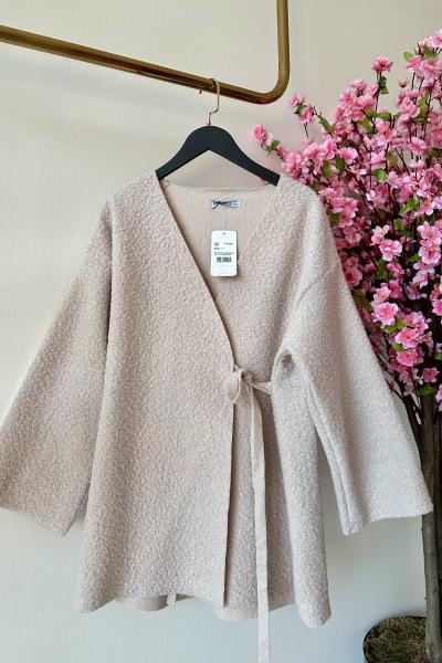 Buklet ceket Taş Taş Rengi