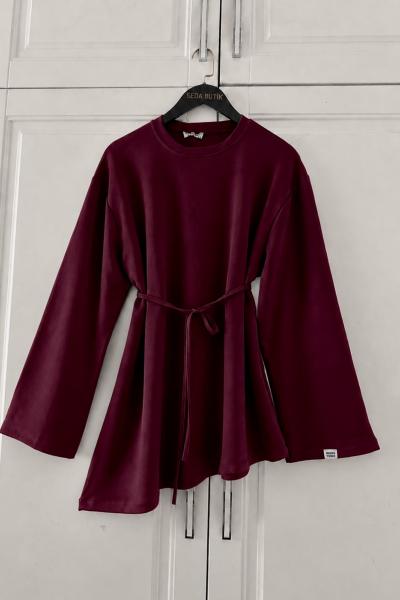 Çapraz Oysho Tunik Bordo