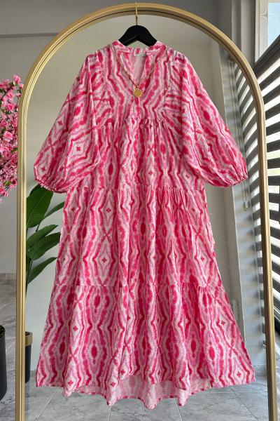 Çiçek Elbise Pembe Pembe