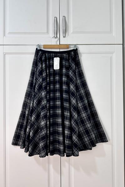 Ekose Etek Siyah Siyah