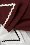Garnili Yaka Gömlek Bordo Bordo
