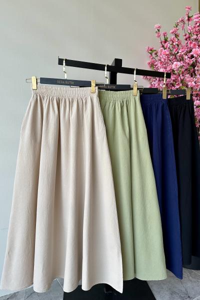 Ham Keten Etek Lacivert