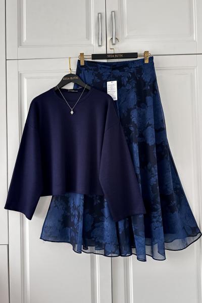 Hanımeli Kombin Lacivert Lacivert