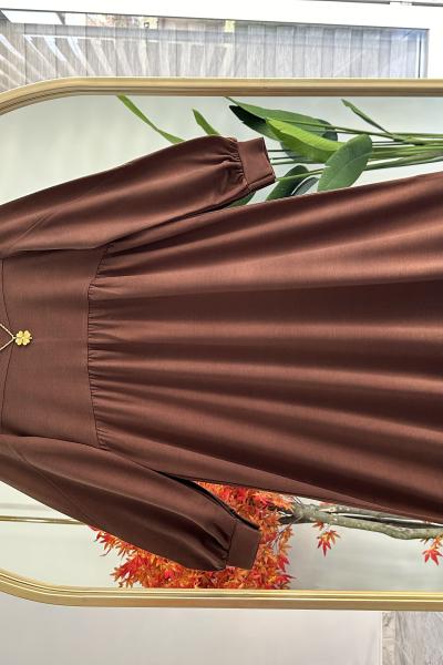 İki İplik Kumaş Spor Elbise Acıkahve Acı Kahve