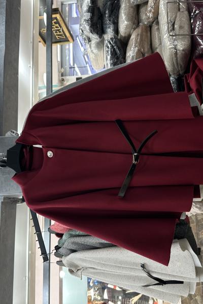 İthal Kaşe Panço Bordo Bordo