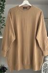 Merserize Fitilli Tunik Camel Camel