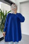 Merserize Fitilli Tunik Saks Mavisi Saks Mavisi