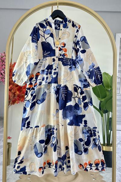 Nergis Elbise Mavi Mavi