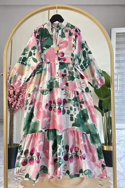 Nergis Elbise Pembe Pembe