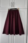 Oysho Bluz Ekru Beyaz Poplin Etek Bordo Ekru Bordo