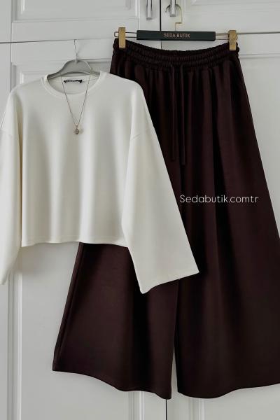 Oysho Pantolon Bluz Kombin Acı Kahve