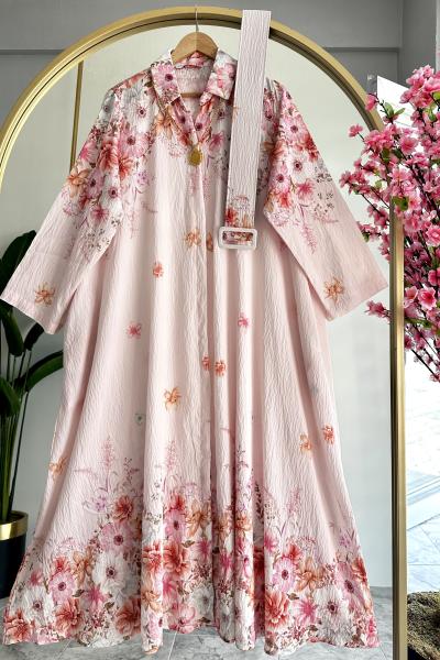 Palmiye Elbise Pembe