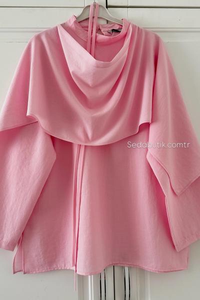 Pelerin Gömlek Pembe Pembe