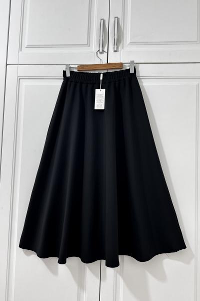 Puf Kiloş Etek Siyah Siyah