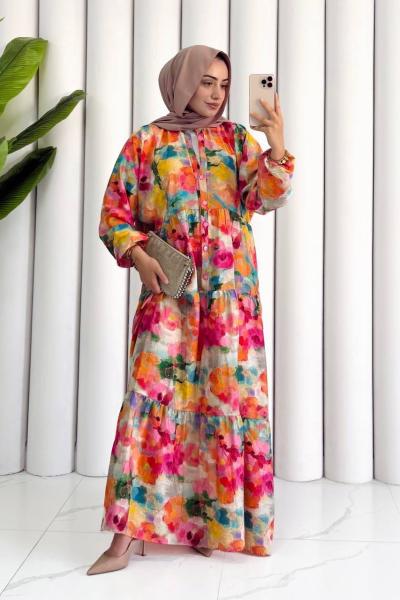 Sofia Elbise Pembe Pembe