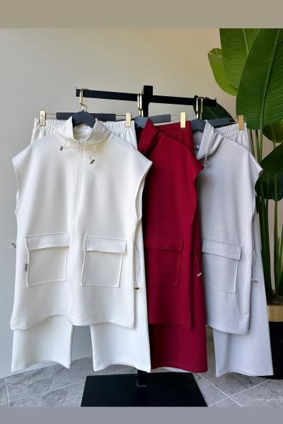 Yelekli Oysho Takım Gri Gri